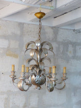 Load image into Gallery viewer, 23" Vintage Pineapple Ceiling 70's Hollywood Regency Mid Century Chandelier KOGL