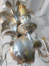 Load image into Gallery viewer, 23" Vintage Pineapple Ceiling 70's Hollywood Regency Mid Century Chandelier KOGL