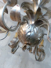 Load image into Gallery viewer, 23" Vintage Pineapple Ceiling 70's Hollywood Regency Mid Century Chandelier KOGL