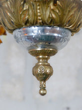 Load image into Gallery viewer, BANCI Gorgeous Mid-Century Painted Iron Bronze Glass Floral Foliage Chandelier