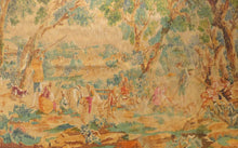 Load image into Gallery viewer, XXL French Artis Flora Vintage Painted Wall Tapestry &quot;The hunters stop&quot;
