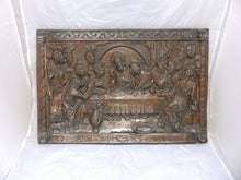 Load image into Gallery viewer, Late 19th C Silverplated Repousse Copper &quot;la Cene&quot; Jesus Religious plaque
