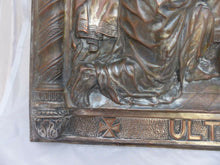 Load image into Gallery viewer, Late 19th C Silverplated Repousse Copper &quot;la Cene&quot; Jesus Religious plaque
