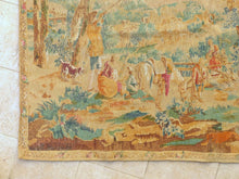 Load image into Gallery viewer, XXL French Artis Flora Vintage Painted Wall Tapestry &quot;The hunters stop&quot;
