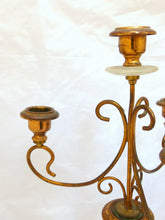 Load image into Gallery viewer, Gorgeous Vintage Pair French Antique Candlestick Brass Marble Candelabra 1900
