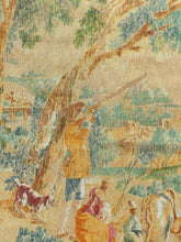 Load image into Gallery viewer, XXL French Artis Flora Vintage Painted Wall Tapestry &quot;The hunters stop&quot;
