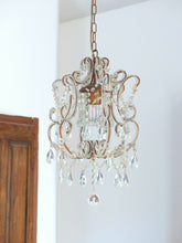 Load image into Gallery viewer, Charming Vintage Chandelier Glass drops Prisms 1980 MURANO Lustre Gouttes RARE
