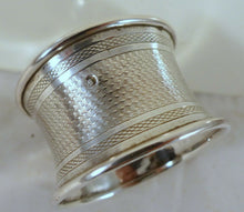 Load image into Gallery viewer, Antique French Sterling Silver Napkin Ring Guilloche Style Cartouche 19th Marie
