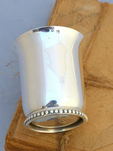 Load image into Gallery viewer, Antique French Sterling Silver Wine Julep Tumbler Timbale Pearls Chains RAVINET
