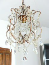 Load image into Gallery viewer, Charming Vintage Chandelier Glass drops Prisms 1980 MURANO Lustre Gouttes RARE
