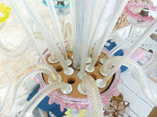 Load image into Gallery viewer, Antique Venitian Murano Chandelier Hand Blown Multicolor 1940 Italian Ceiling
