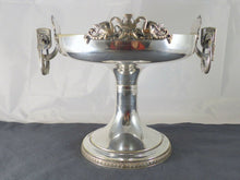 Load image into Gallery viewer, COUPE SUR PIED METAL ARGENTE XIXème EMPIRE CYGNE /  CENTERPIECE 19TH
