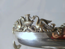 Load image into Gallery viewer, COUPE SUR PIED METAL ARGENTE XIXème EMPIRE CYGNE /  CENTERPIECE 19TH
