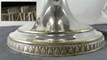 Load image into Gallery viewer, COUPE SUR PIED METAL ARGENTE XIXème EMPIRE CYGNE /  CENTERPIECE 19TH
