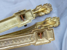 Load image into Gallery viewer, Antique PAIR French Empire Ormolu Bronze Angle Support Curtain Pole Bracket 19TH
