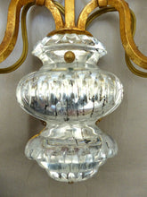 Load image into Gallery viewer, BANCI Large French Mid-Century Gilt Bronze Wall Light Sconce Chandelier Baguès
