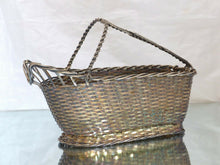 Load image into Gallery viewer, CHRISTOFLE Vintage Bottle Wine Basket Server Silverplated / Panier à vin Tressé
