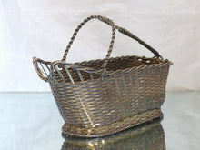 Load image into Gallery viewer, CHRISTOFLE Vintage Bottle Wine Basket Server Silverplated / Panier à vin Tressé
