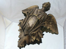 Load image into Gallery viewer, 19TH Gorgeous antique Winged Angel Putti Statue Salvage Silverplated Bronze 9&quot;
