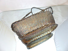 Load image into Gallery viewer, CHRISTOFLE Vintage Bottle Wine Basket Server Silverplated / Panier à vin Tressé
