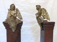 Load image into Gallery viewer, 19TH Gorgeous PAIR antique Winged Angel Putti Statue Church Altar Salvage Bronze
