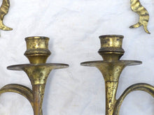 Load image into Gallery viewer, Antique PAIR French Louis XVI Wall Light Sconce Candlestick Gilded Bronze 1900
