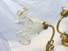 Load image into Gallery viewer, Antique PAIR French Gilded Bronze Wall Light Sconce Chimera 2x Rare Shades
