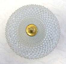 Load image into Gallery viewer, Gorgeous Mid-century Bronze Glass Ceiling Lamp by Glashütte Limburg Germany 60&#39;s
