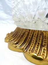 Load image into Gallery viewer, Gorgeous Mid-century Bronze Glass Ceiling Lamp by Glashütte Limburg Germany 60&#39;s
