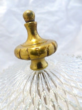 Load image into Gallery viewer, Gorgeous Mid-century Bronze Glass Ceiling Lamp by Glashütte Limburg Germany 60&#39;s
