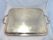 Load image into Gallery viewer, HUGE 30&quot; Antique 19th C French Silverplated Rectangular Tray with Handles Shell
