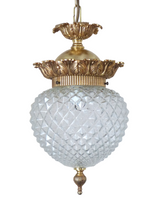 Load image into Gallery viewer, Gorgeous Mid-century 60&#39;s Bronze Glass Ceiling Lamp by Glashütte Limburg Germany
