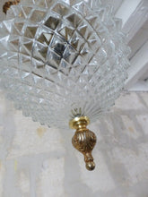 Load image into Gallery viewer, Gorgeous Mid-century 60&#39;s Bronze Glass Ceiling Lamp by Glashütte Limburg Germany
