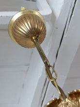 Load image into Gallery viewer, Gorgeous Mid-century 60&#39;s Bronze Glass Ceiling Lamp by Glashütte Limburg Germany
