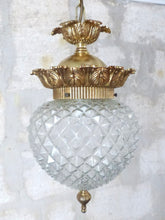 Load image into Gallery viewer, Gorgeous Mid-century 60&#39;s Bronze Glass Ceiling Lamp by Glashütte Limburg Germany
