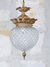 Load image into Gallery viewer, Gorgeous Mid-century 60&#39;s Bronze Glass Ceiling Lamp by Glashütte Limburg Germany
