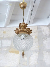 Load image into Gallery viewer, Gorgeous Mid-century 60&#39;s Bronze Glass Ceiling Lamp by Glashütte Limburg Germany
