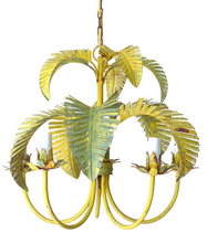 Load image into Gallery viewer, HANS KOGL Charming Vintage Palm Chandelier Ceiling 70&#39;s Regency Mid Century Rust
