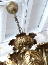 Load image into Gallery viewer, Nice Mid-century 60&#39;s Bronze Glass Ceiling Lamp by Glashütte Germany Limburg
