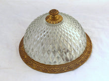 Load image into Gallery viewer, Gorgeous Vintage French Empire Ceiling D: 10&quot; Gilded Bronze &amp; Glass 1950s
