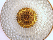 Load image into Gallery viewer, Gorgeous Vintage French Empire Ceiling D: 10&quot; Gilded Bronze &amp; Glass 1950s
