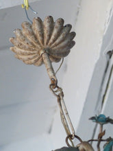 Load image into Gallery viewer, Gorgeous Italian Vintage Tole Louis XVI Chandelier iron Flower Foliage 1950
