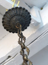 Load image into Gallery viewer, 1920 RARE French Spelter Cherub Suspension Ceiling Chandelier  Angel Putti 9&quot;
