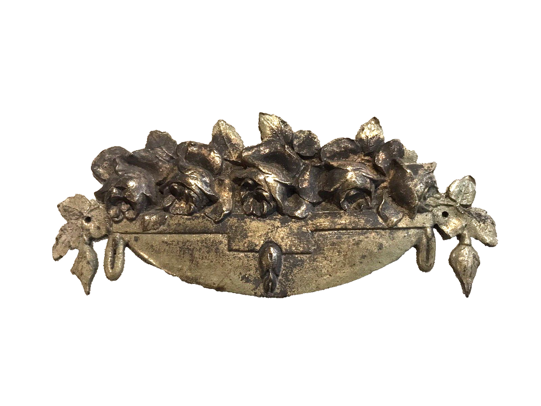 1930 ART DECO Antique French Gilded Bronze Pediment 6.3