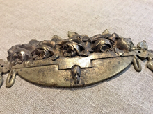 Load image into Gallery viewer, 1930 ART DECO Antique French Gilded Bronze Pediment 6.3&quot; Hardware Salvage
