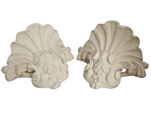 Load image into Gallery viewer, Gorgeous Vintage Pair Wall Light Rococo Louis XV Shell Design Plaster Sconce
