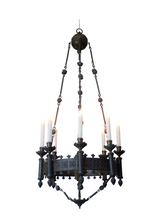 Load image into Gallery viewer, Antique French Sanctuary Church Crown Gothic Chandelier Ceiling Religious Gothic
