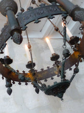 Load image into Gallery viewer, Antique French Sanctuary Church Crown Gothic Chandelier Ceiling Religious Gothic
