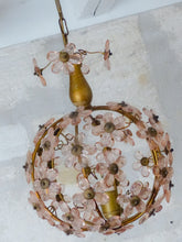 Load image into Gallery viewer, Gorgeous Ceiling Ball Chandelier Prisms Flowers Maison Bagues Style 1930 RARE
