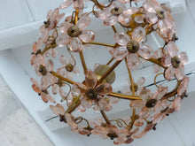 Load image into Gallery viewer, Gorgeous Ceiling Ball Chandelier Prisms Flowers Maison Bagues Style 1930 RARE
